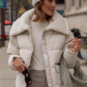 Varley Caley Fitted Ribbed Tank cream